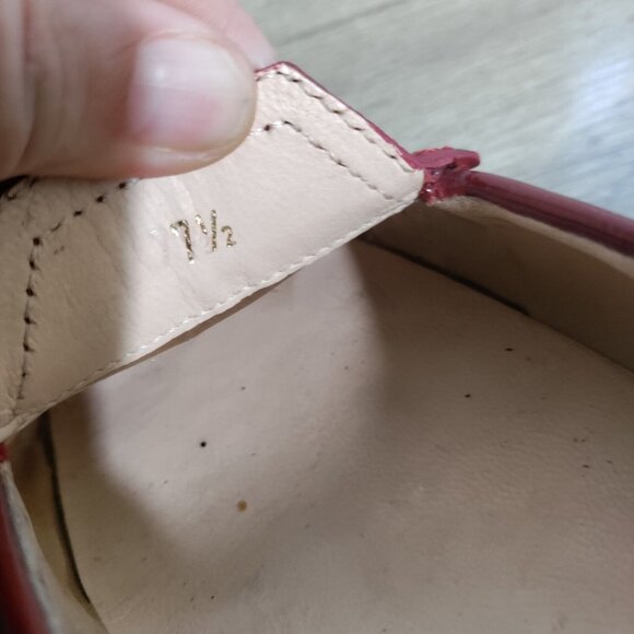 Tod's Red Patent Leather Slip On Loafers Size 7.5 - Picture 8 of 12